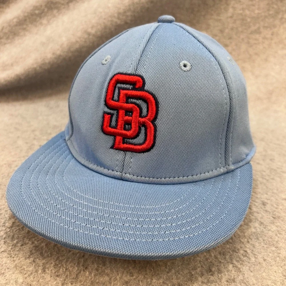 SB Logo Kids Light Blue OC Sports Baseball Cap Proflex Team Green XS/S